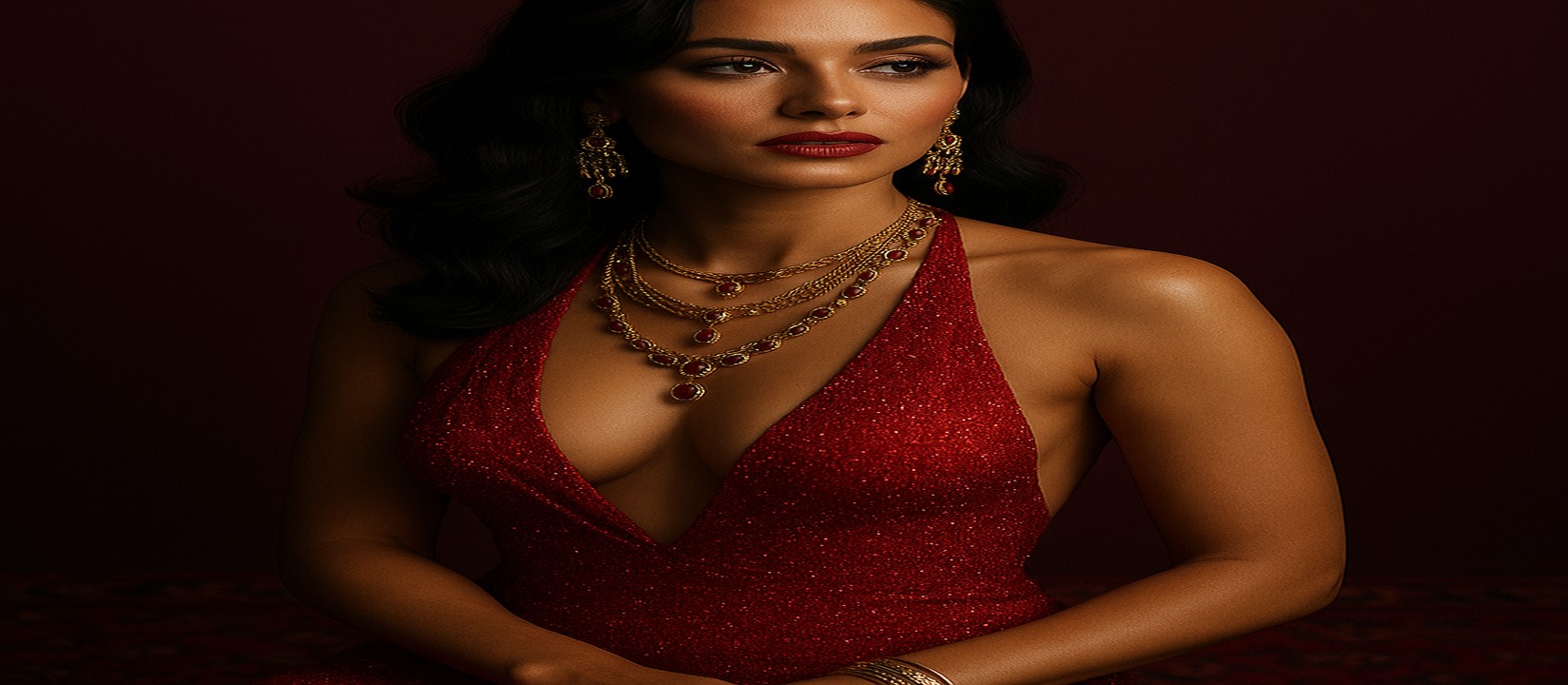 db333 গেমিং প্ল্যাটফর্মের টেবিলে লাল পোশাকধারী এক নারী ডিলার