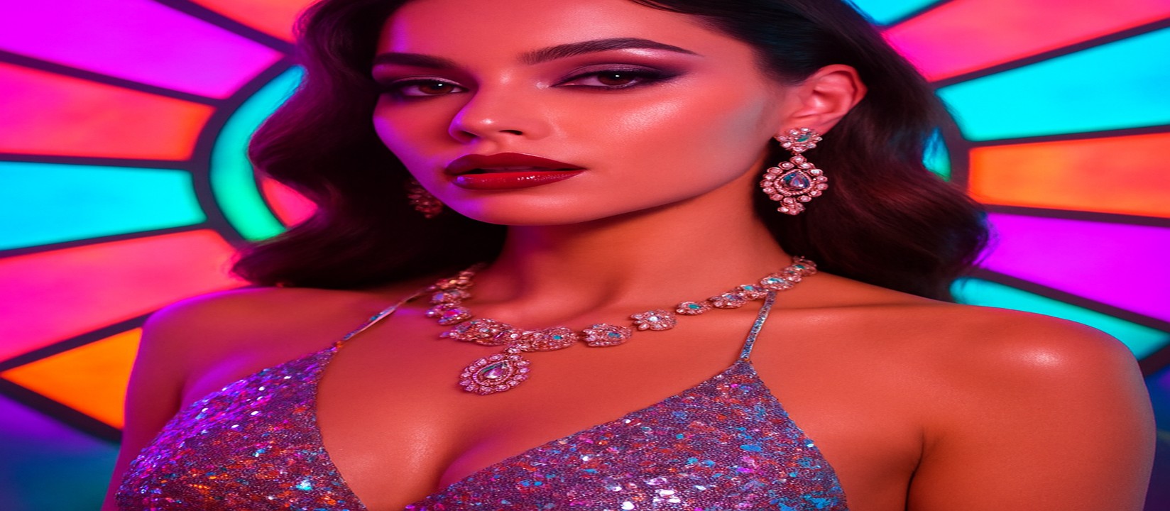 db333–এর রঙিন গেমিং প্ল্যাটফর্মটি সামনে উজ্জ্বল পোশাকে একজন নারী